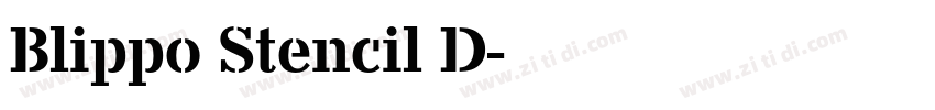 Blippo Stencil D字体转换